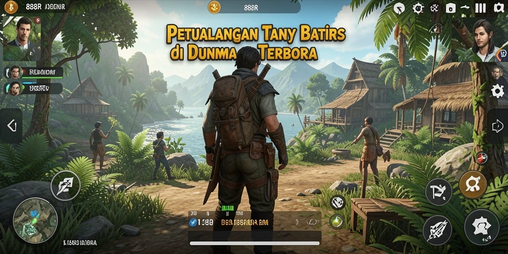 Tampilan gameplay 888R menampilkan petualangan seru di dunia terbuka.