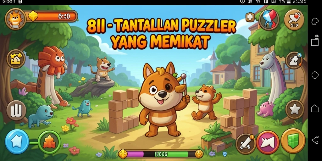 Tampilan gameplay 8II yang penuh warna dan menantang.