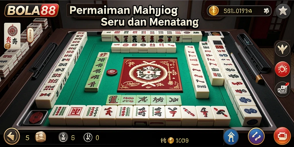 Tampilan menarik BOLA88 dengan gameplay Mahjong yang seru.