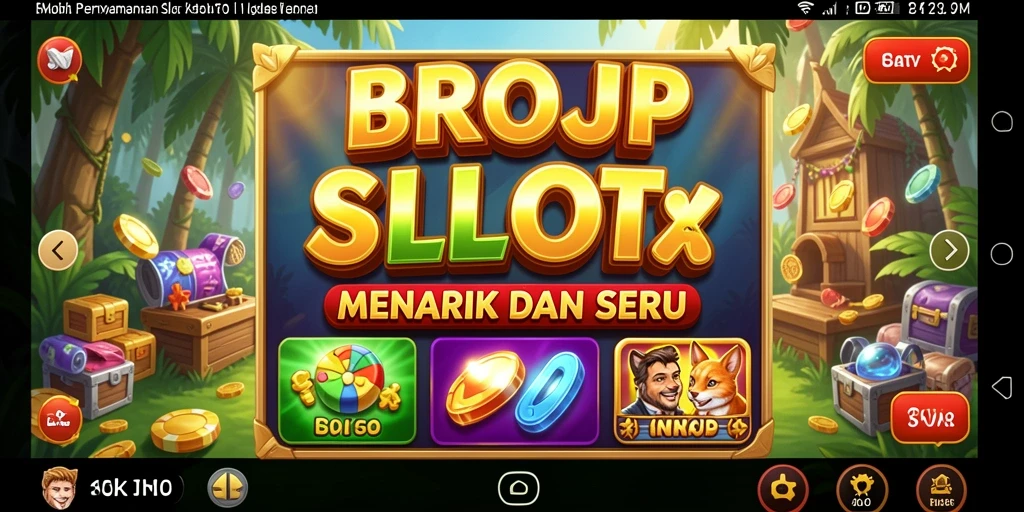 Tampilan permainan Slot BROJP yang penuh warna dan dinamis.