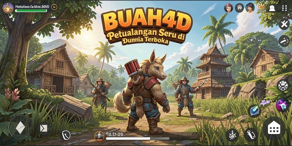 Gameplay seru di dunia terbuka BUAH4D yang menantang.