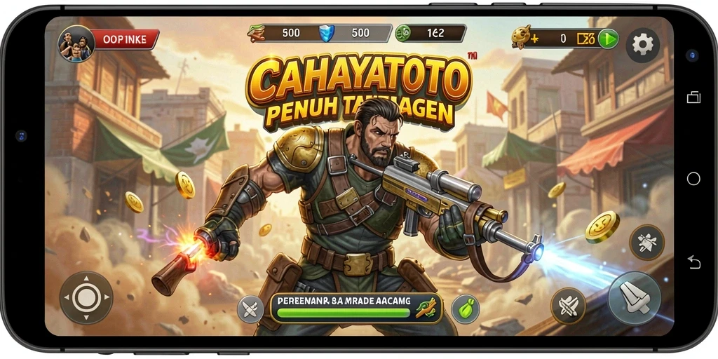 Tampilan gameplay menegangkan dari CAHAYATOTO dengan rintangan yang harus dilewati.