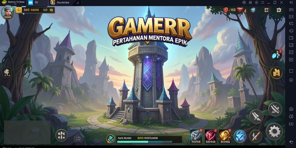 Tangkapan layar menunjukkan aksi mendebarkan dalam gameplay Tower Defense.