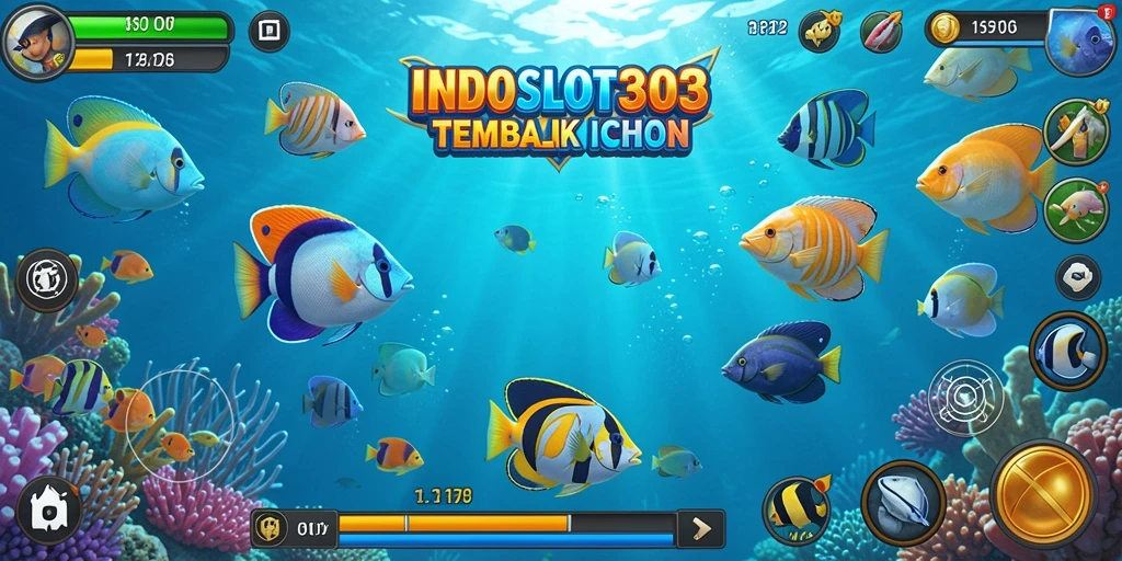 Tampilan gameplay menarik dari INDOSLOT303 dengan aksi menembak ikan.