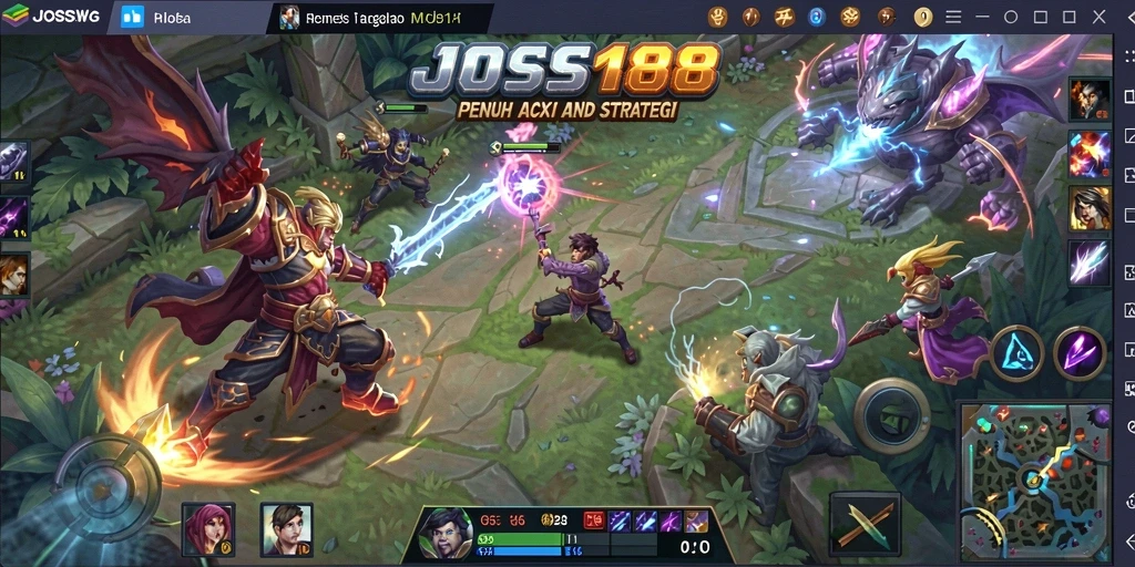 Tangkapan layar utama JOSS188 menampilkan aksi gameplay yang dinamis dan mendebarkan.