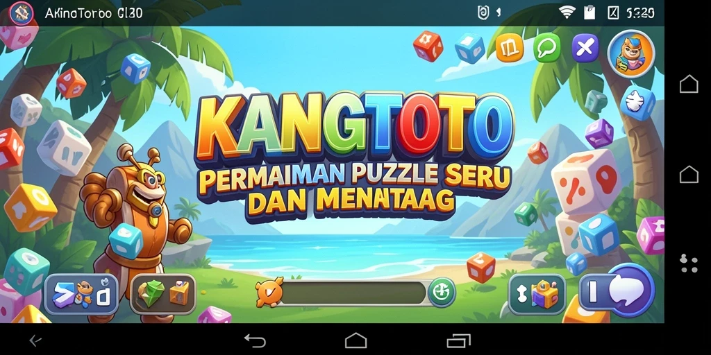 Tampilan gameplay seru dalam KANGTOTO yang penuh warna.
