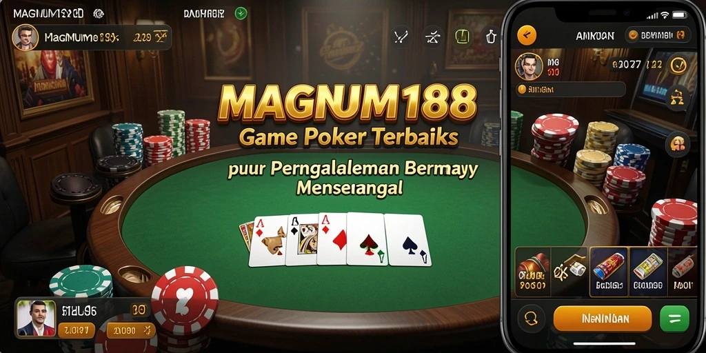 Screenshot gameplay MAGNUM188 menampilkan aksi poker yang mendebarkan.