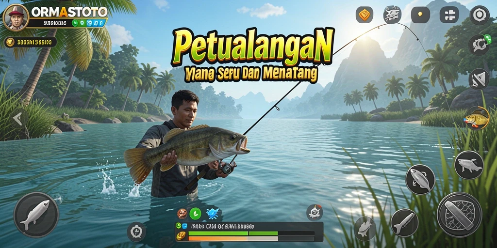 Gameplay Fishing ORMASTOTO yang seru dan menantang.