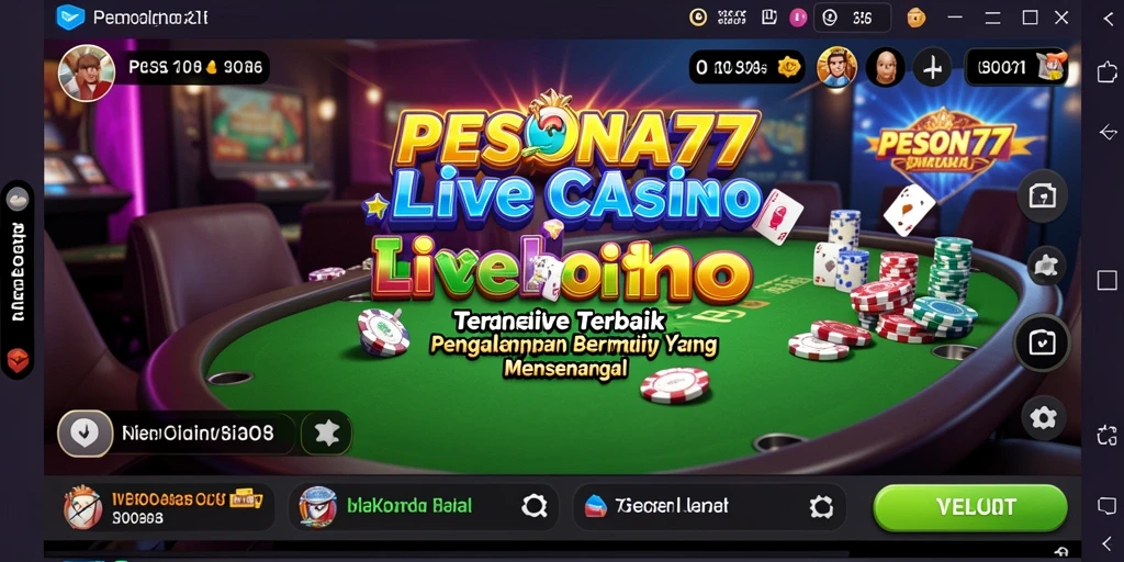 Tampilan gameplay Live Casino yang mengesankan di PESONA77.