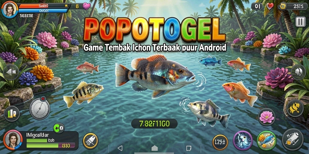 Tampilan screenshot utama menunjukkan keseruan gameplay Tembak Ikan.