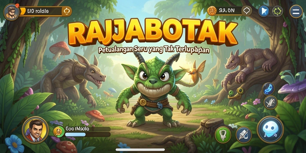 Screenshot menunjukkan gameplay petualangan menegangkan RAJABOTAK.