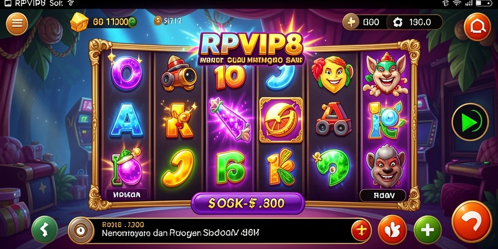 Gambaran antarmuka gameplay seru RPVIP8 dalam permainan Slot.