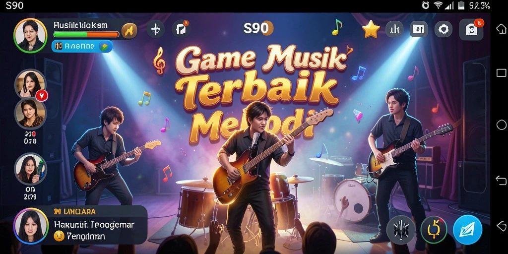 Screenshot gameplay S80 menampilkan pemain menikmati permainan musik yang seru.