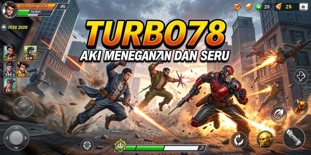 Tangkapan layar menunjukkan aksi mendebarkan di TURBO78.