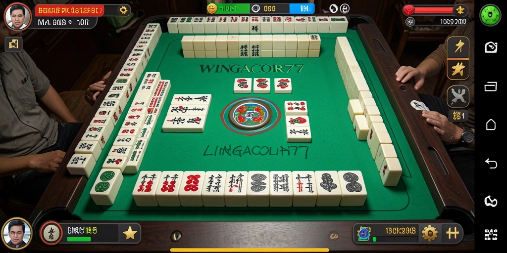 Tampilan gameplay seru dalam WINGACOR77 Mahjong.