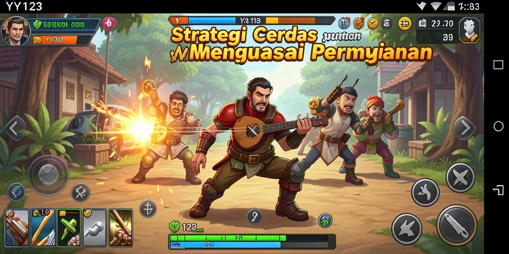Tampilan gameplay seru dalam YY123 dengan berbagai strategi.